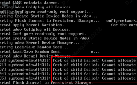 VNC登录报错 Cannot allocate memory