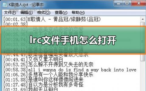 lrc文件打开方式教程