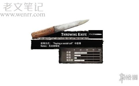 荒野大镖客2武器解锁介绍 飞刀