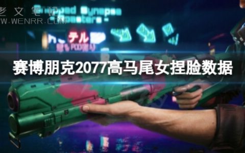 《赛博朋克2077》高马尾女怎么捏？高马尾女捏脸数据